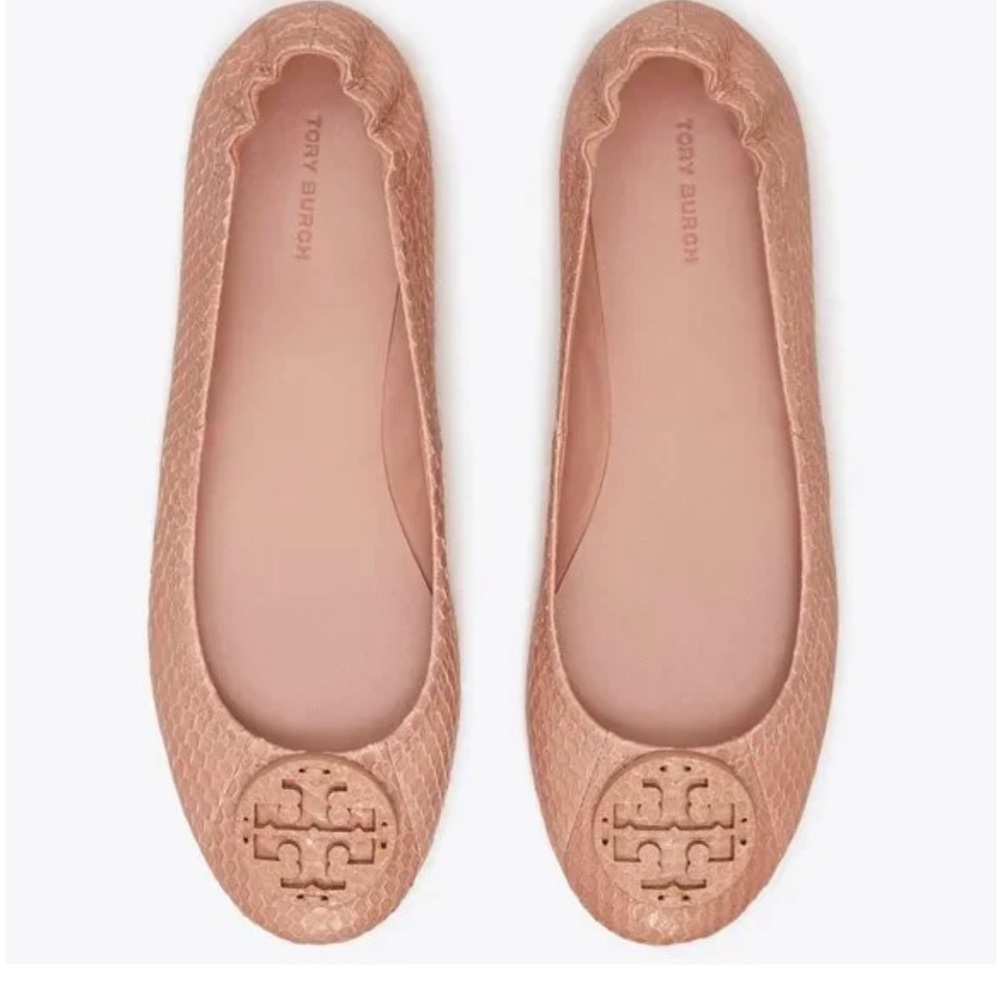 Tory Burch Textured Nude Flats